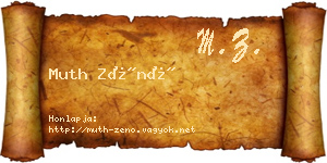 Muth Zénó névjegykártya